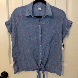 Chambray Button Up T-shirt